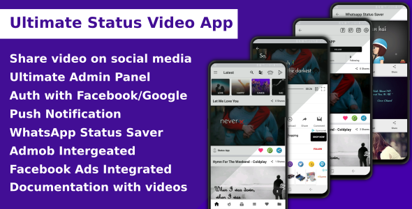 اپلیکیشن Ultimate Status Video App