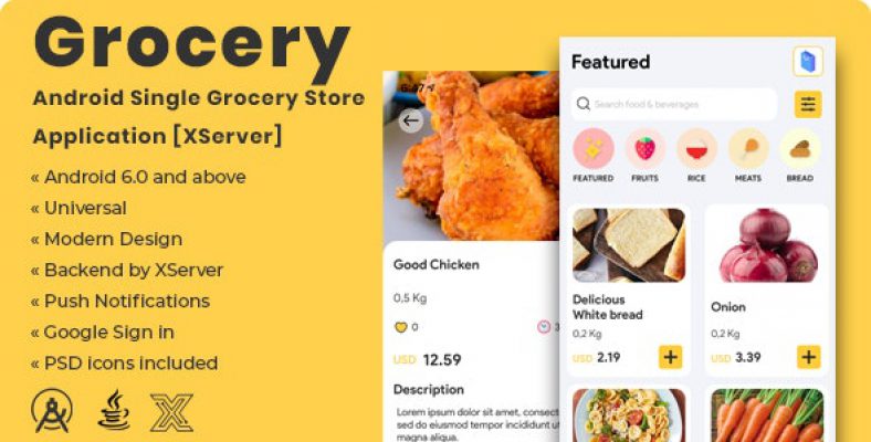 Android Single Grocery Store